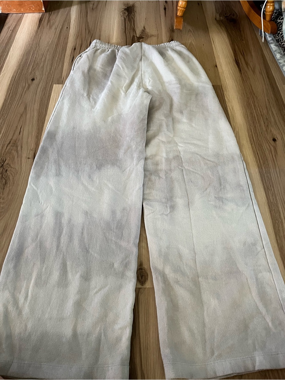 Y2K Victoria’s Secret Pink Flare Sweatpants Gray Tye Dye XS